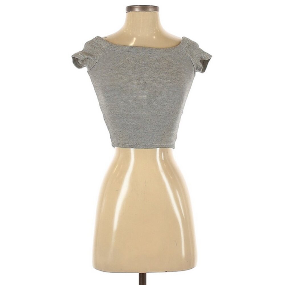 Zara TRF Black and White Crop Top (Size S)